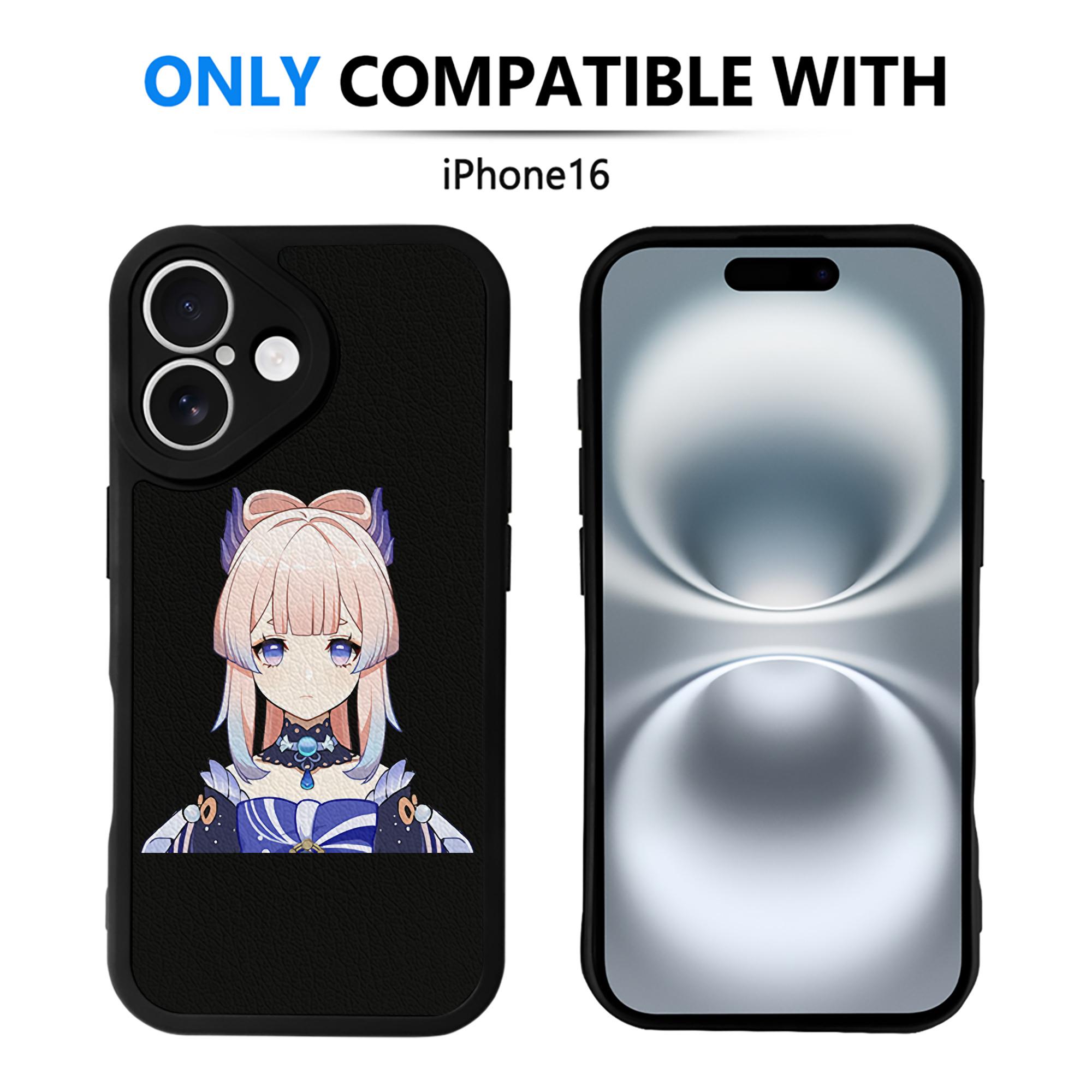 げんし神 珊瑚宮心海 サンゴノミヤ・ココミ genshin Sangonomiya Kokomi 【iPhone 16シリーズ対応】シリコンスマホケース（レザー調） 材質：シリコン